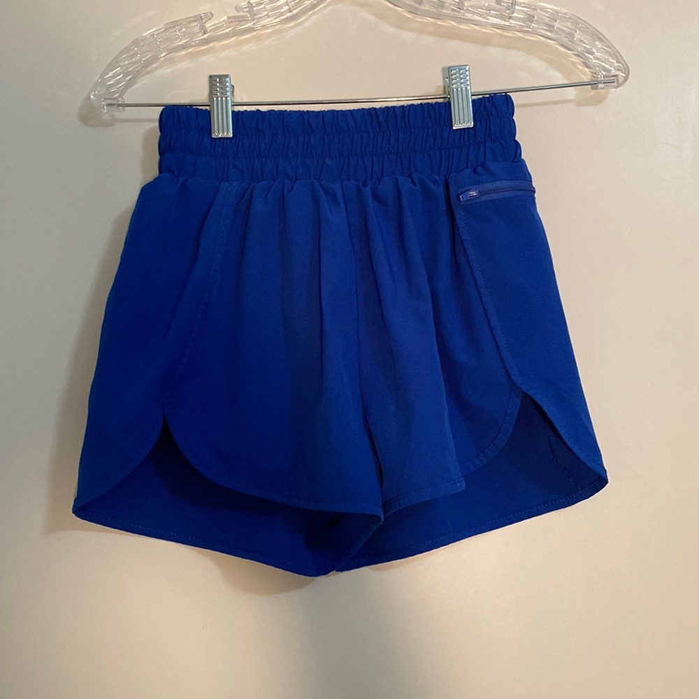 High waisted blue athletic shorts | Size S